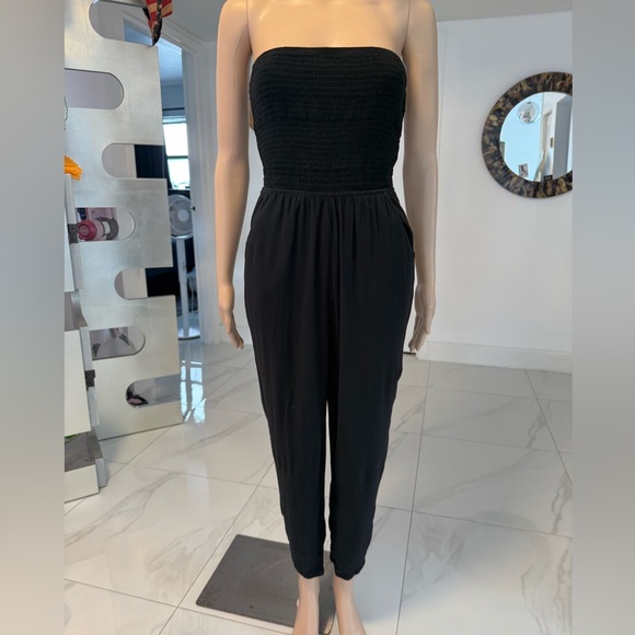 Express Strapless Black Jumpsuit - Picture 1 of 7
